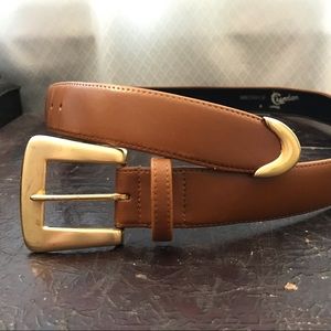 Brown Belt with Gold Tone Buckle